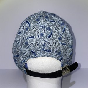 Meadow Lake Montana Vintage Blue Paisley Baseball Hat Made in USA