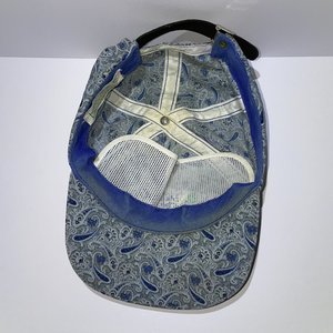 Meadow Lake Montana Vintage Blue Paisley Baseball Hat Made in USA