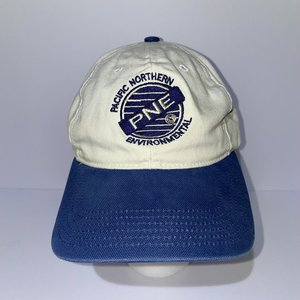 Vintage Pacific Northern Environmental PNE Oil & Construction Clasp White & Blue...