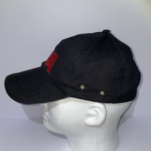 NRA Baseball Cap Black American Flag Lettering 100% Cotton Strapback