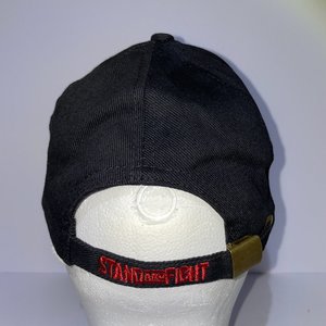 NRA Baseball Cap Black American Flag Lettering 100% Cotton Strapback