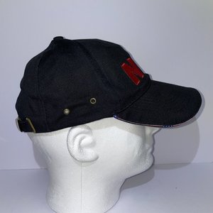 NRA Baseball Cap Black American Flag Lettering 100% Cotton Strapback