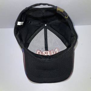 NRA Baseball Cap Black American Flag Lettering 100% Cotton Strapback