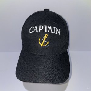 Boat Captain Black Baseball Cap
