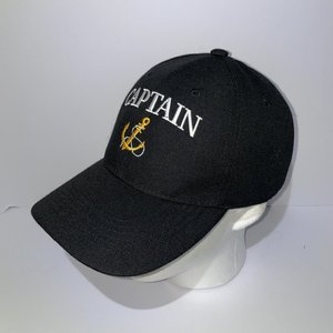 Boat Captain Black Baseball Cap