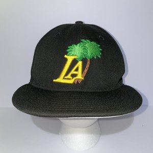 Los Angeles Lakers New Era 59Fifty Baseball Cap Size 7 1/8 Palm Tree