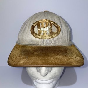 Weather Leather Inc Denim Vintage Baseball Cap Made in USA