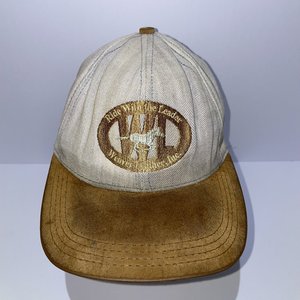 Weather Leather Inc Denim Vintage Baseball Cap Made in USA