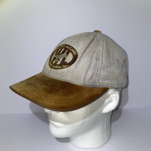 Weather Leather Inc Denim Vintage Baseball Cap Made in USA