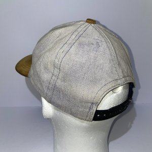 Weather Leather Inc Denim Vintage Baseball Cap Made in USA