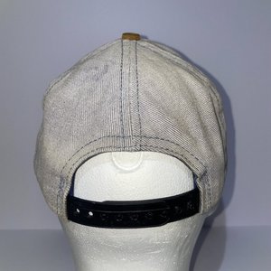 Weather Leather Inc Denim Vintage Baseball Cap Made in USA