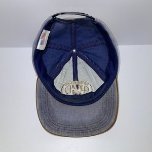Weather Leather Inc Denim Vintage Baseball Cap Made in USA