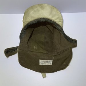 USN Navy Department Contract NXsx 38051 Weather Hat WWII Era Lined Cap 7