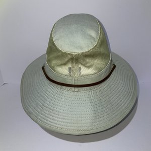 Dorfman Pacific Headwear Sun Hat Vintage Size L Leather Drawstring