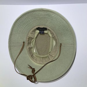 Dorfman Pacific Headwear Sun Hat Vintage Size L Leather Drawstring