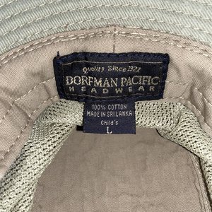 Dorfman Pacific Headwear Sun Hat Vintage Size L Leather Drawstring