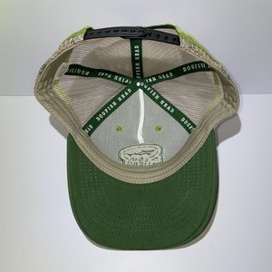 Dogfish Head Craft Brewed Snapback Cap Green Stripes Mesh Back