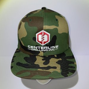 Centerline Drilling Snapback Cap 'Your Hole is Our Goal' Jungle Camo