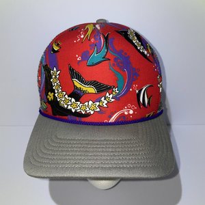 Patagonia Baseball Cap Swimming Fish Flower Art Graphic Trucker