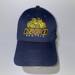 ISCO Machinery Rentals Baseball Cap Navy Blue Breathable Strapback Otto 19-366