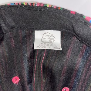 Mt. Hoodoo Baseball Cap Bright Aztec Woven Stripes Crown Headwear