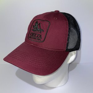 Delta Waterfowl Snapback Cap Burgundy Mesh The Duck Hunters Organization