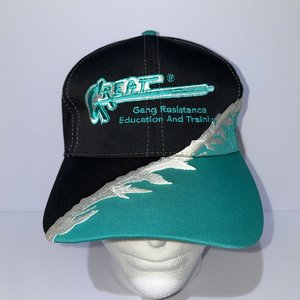 GREAT Vintage Sharktooth Baseball Cap Gang Resistance Education and Training