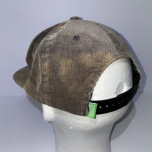 Pray for Snow 10 Barrel Brown & Neon Green Corduroy Baseball Cap