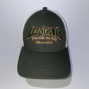 Les Schwab Pride in Agriculture Snapback Cap Mesh Back Green White