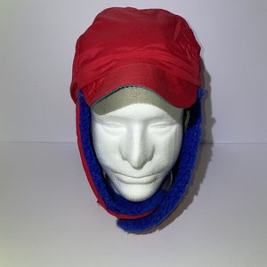 Columbia Blue Fleece Vintage Colorblock Trapper Hat Size S/M