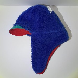 Columbia Blue Fleece Vintage Colorblock Trapper Hat Size S/M