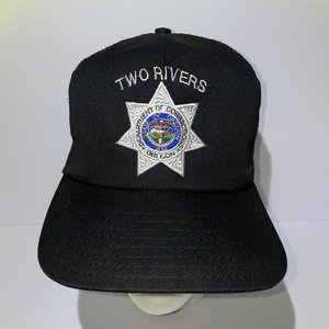 Oregon Prison Guard Trucker Hat Vintage Black Two Rivers