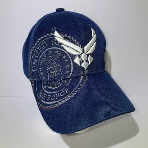 CTS US Airforce Vintage Baseball Cap Navy Blue Oversize Crest