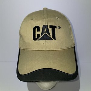 Caterpillar Official Tan & Black Vintage Baseball Cap