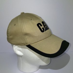 Caterpillar Official Tan & Black Vintage Baseball Cap