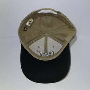 Caterpillar Official Tan & Black Vintage Baseball Cap
