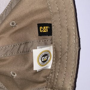 Caterpillar Official Tan & Black Vintage Baseball Cap