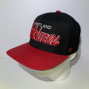 '47 Trail Blazers Rip City Wool Script Snapback Cap