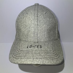 Lo-Res Snowboarding Gray Wool Fleece Baseball Cap Made in France