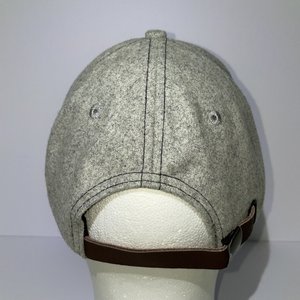 Lo-Res Snowboarding Gray Wool Fleece Baseball Cap Made in France