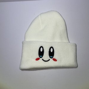 Kirby Face Nintendo White Beanie