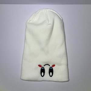 Kirby Face Nintendo White Beanie
