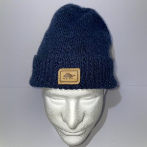 Turtlefur Lambswool Knit Blue Beanie