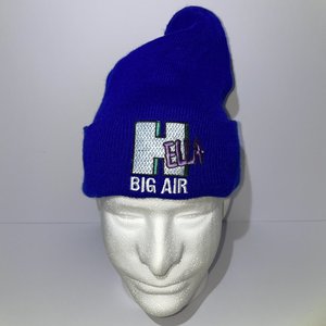 Hella Big Air Retro Blue Beanie 10 Barrel