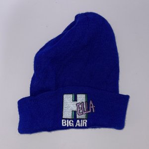 Hella Big Air Retro Blue Beanie 10 Barrel