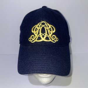 J. Crew Blue Gold Embroidered Wool Women's Baseball Hat