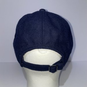 J. Crew Blue Gold Embroidered Wool Women's Baseball Hat