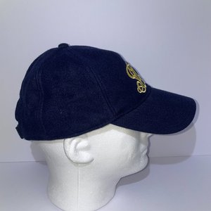 J. Crew Blue Gold Embroidered Wool Women's Baseball Hat
