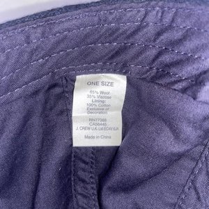 J. Crew Blue Gold Embroidered Wool Women's Baseball Hat