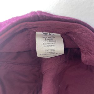 J. Crew Maroon & Silver Women's Baseball Cap